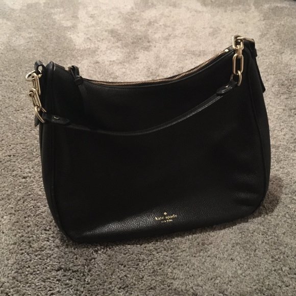 kate spade Handbags - Kate Spade Large Hobo Sholder Bag - Black Leather